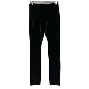 WHBM Pants Womens Medium Black Velvet Pull On Legging Velour‎ Holiday Stretch